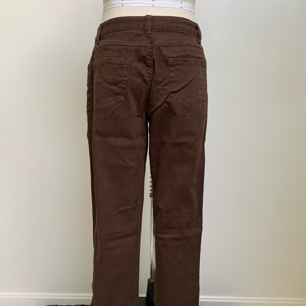 Cherokee Brown Stretch 5 Pocket Crop Capri Pants - Picture 4 of 6